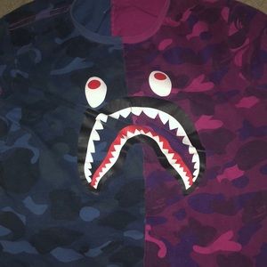 Bape Shirt Purple And Blue